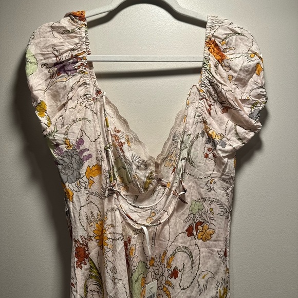 Anthropologie Dainty Mini Dress (Looks like a Night Gown) Adj Straps Open Back - Picture 7 of 16